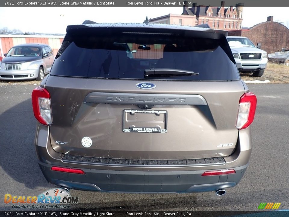 2021 Ford Explorer XLT 4WD Stone Gray Metallic / Light Slate Photo #8