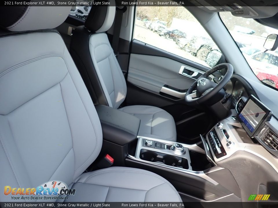 2021 Ford Explorer XLT 4WD Stone Gray Metallic / Light Slate Photo #11