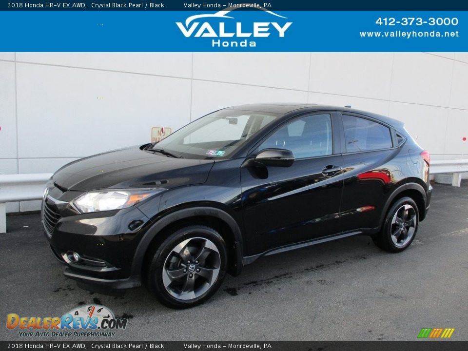 2018 Honda HR-V EX AWD Crystal Black Pearl / Black Photo #1