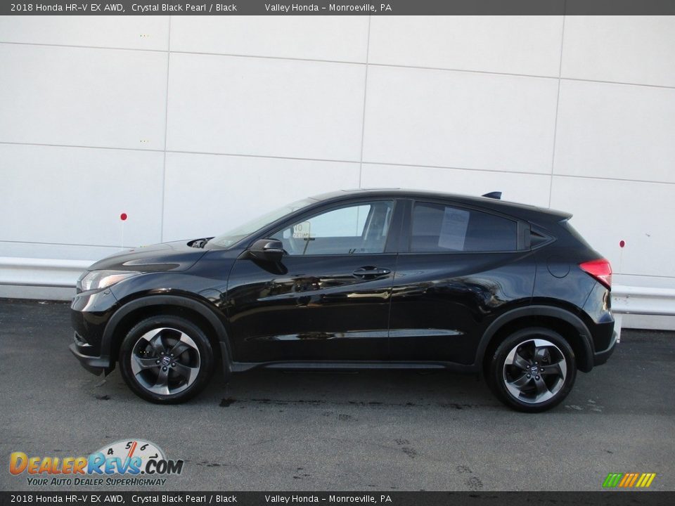 2018 Honda HR-V EX AWD Crystal Black Pearl / Black Photo #2