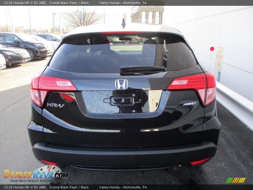 2018 Honda HR-V EX AWD Crystal Black Pearl / Black Photo #4