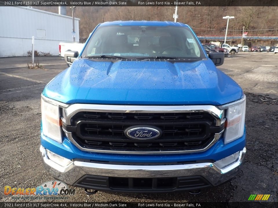 2021 Ford F150 XLT SuperCrew 4x4 Velocity Blue / Medium Dark Slate Photo #4