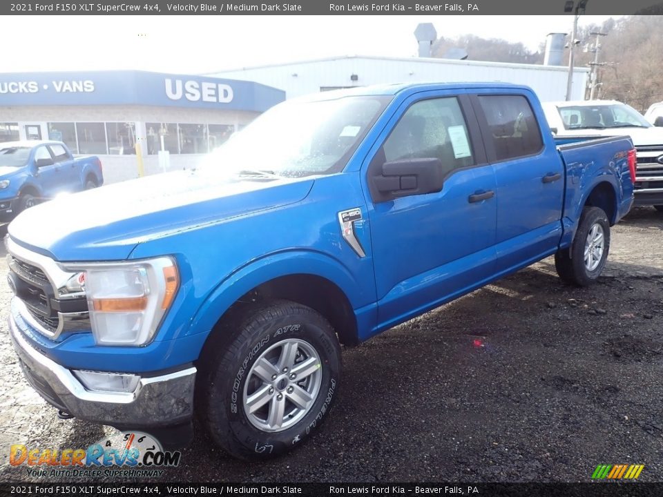 2021 Ford F150 XLT SuperCrew 4x4 Velocity Blue / Medium Dark Slate Photo #5