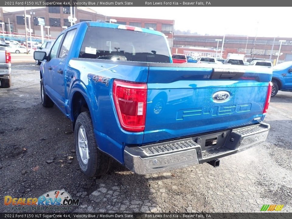 2021 Ford F150 XLT SuperCrew 4x4 Velocity Blue / Medium Dark Slate Photo #7