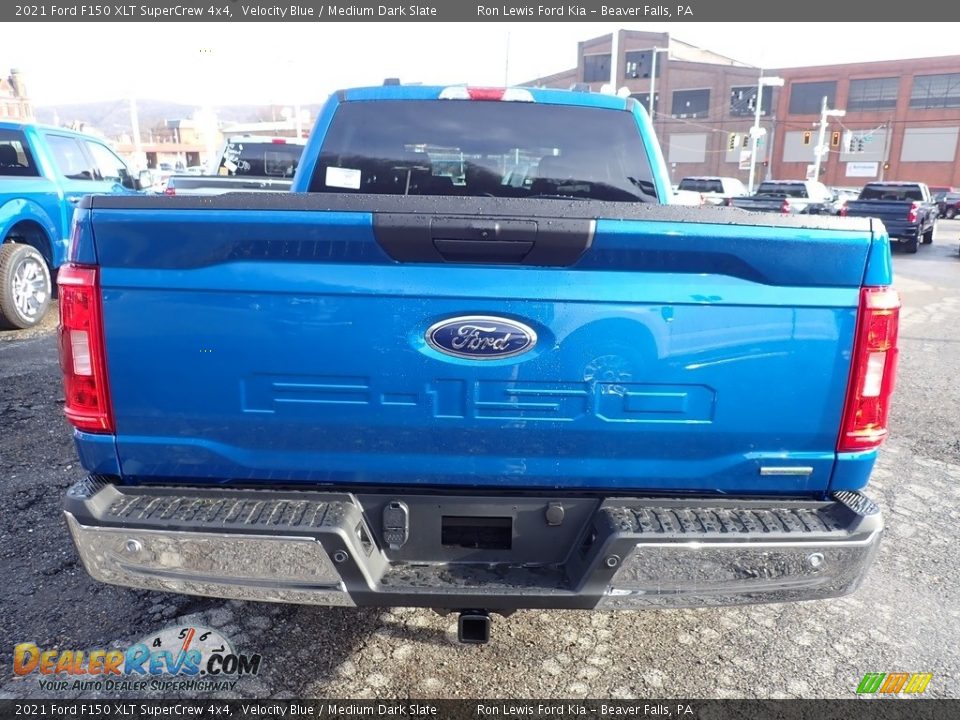 2021 Ford F150 XLT SuperCrew 4x4 Velocity Blue / Medium Dark Slate Photo #8