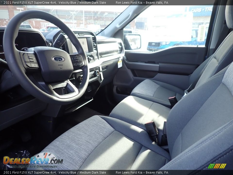 2021 Ford F150 XLT SuperCrew 4x4 Velocity Blue / Medium Dark Slate Photo #13