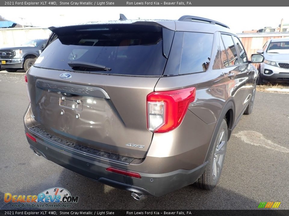 2021 Ford Explorer XLT 4WD Stone Gray Metallic / Light Slate Photo #2