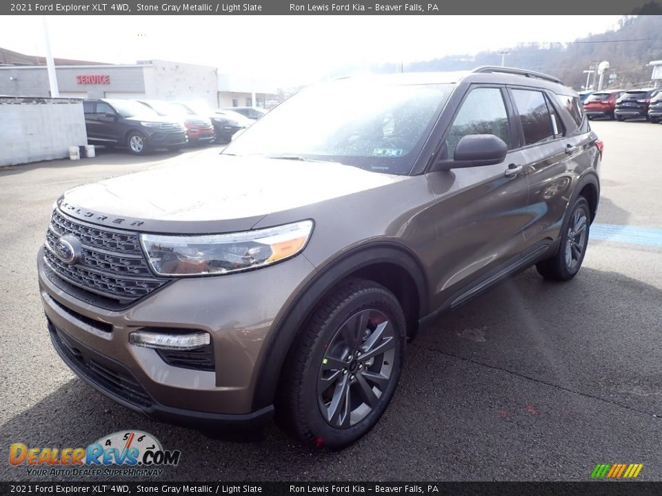 2021 Ford Explorer XLT 4WD Stone Gray Metallic / Light Slate Photo #5