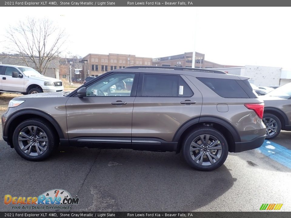 2021 Ford Explorer XLT 4WD Stone Gray Metallic / Light Slate Photo #6