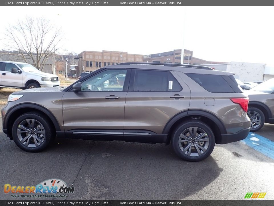 2021 Ford Explorer XLT 4WD Stone Gray Metallic / Light Slate Photo #6