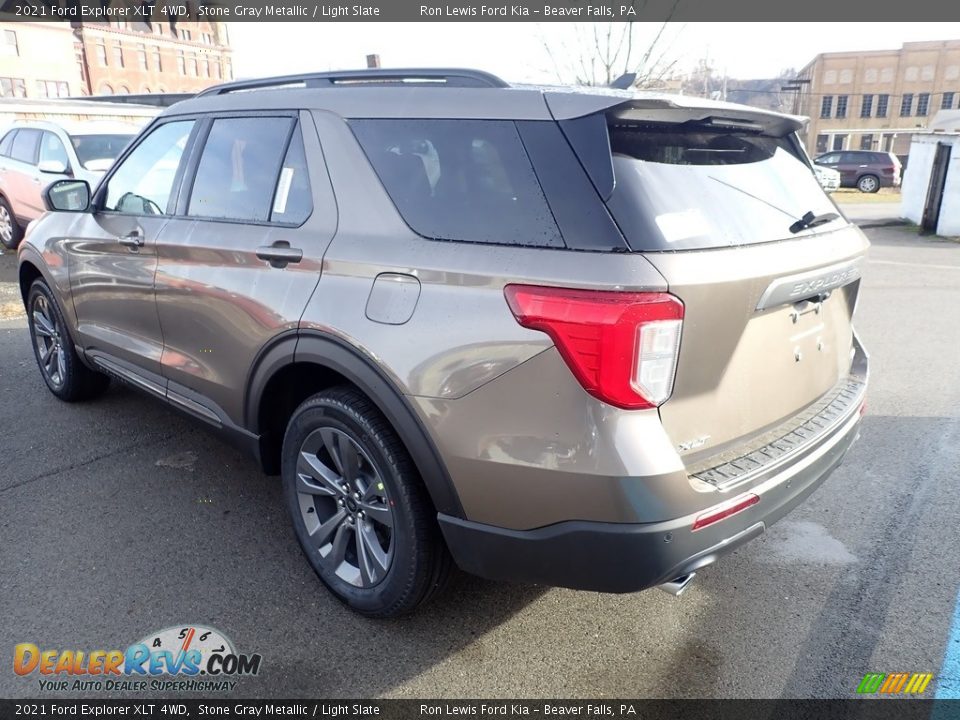 2021 Ford Explorer XLT 4WD Stone Gray Metallic / Light Slate Photo #7