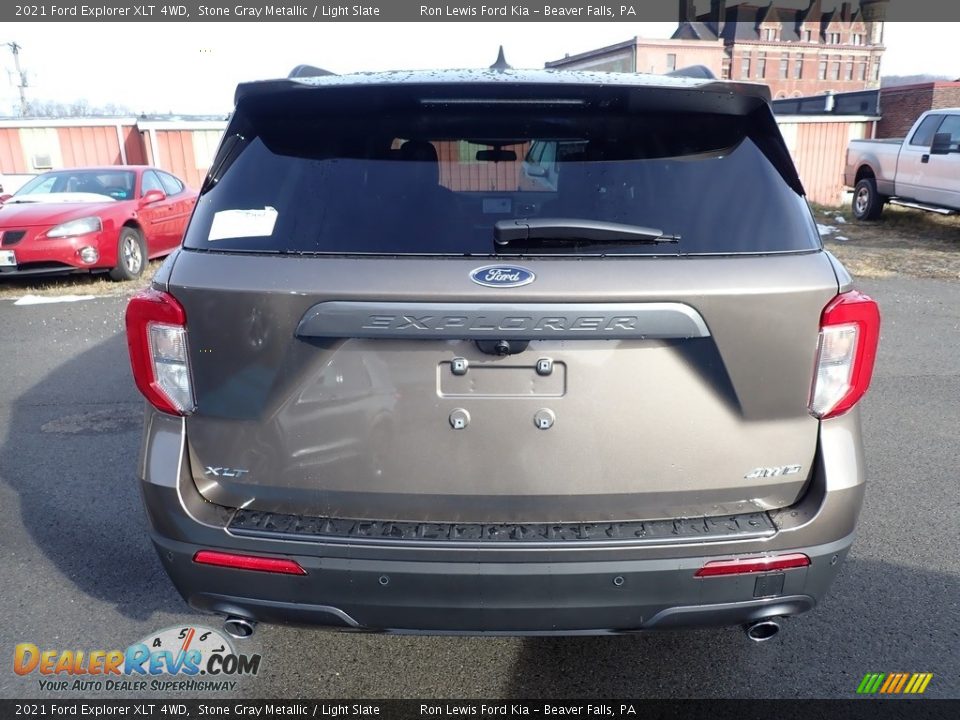 2021 Ford Explorer XLT 4WD Stone Gray Metallic / Light Slate Photo #8