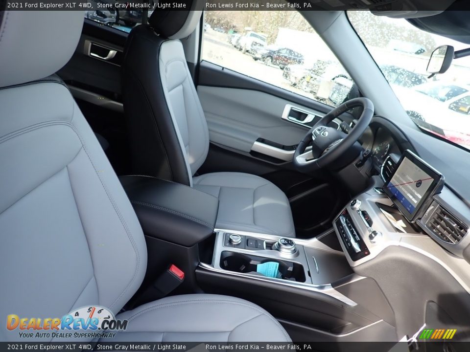 2021 Ford Explorer XLT 4WD Stone Gray Metallic / Light Slate Photo #10