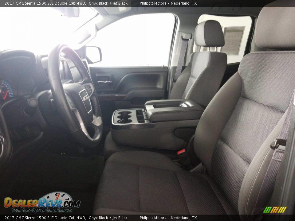 2017 GMC Sierra 1500 SLE Double Cab 4WD Onyx Black / Jet Black Photo #28