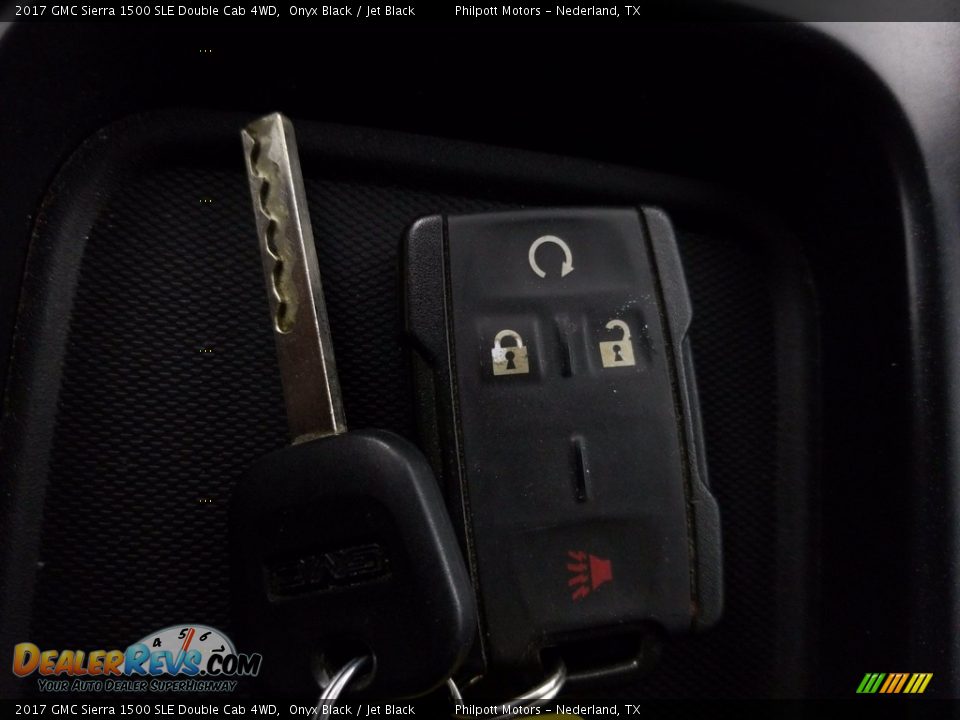 2017 GMC Sierra 1500 SLE Double Cab 4WD Onyx Black / Jet Black Photo #35