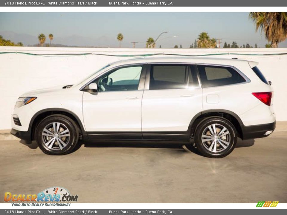 2018 Honda Pilot EX-L White Diamond Pearl / Black Photo #8