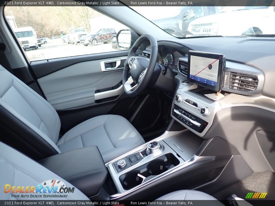 2021 Ford Explorer XLT 4WD Carbonized Gray Metallic / Light Slate Photo #12