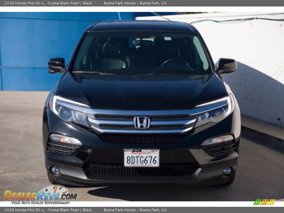 2018 Honda Pilot EX-L Crystal Black Pearl / Black Photo #7