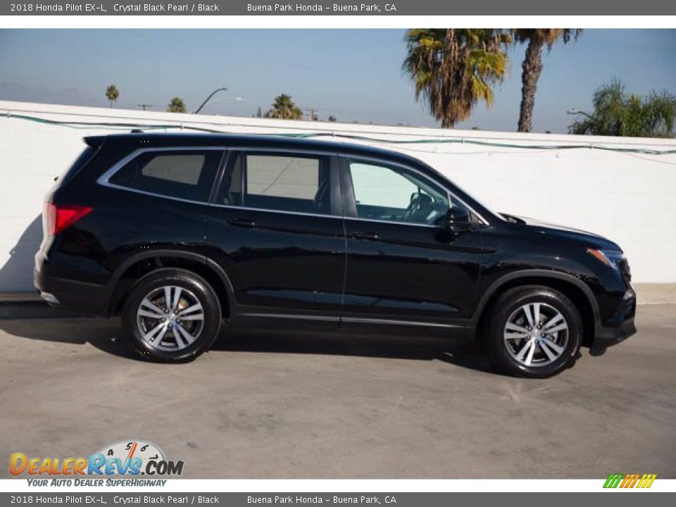 2018 Honda Pilot EX-L Crystal Black Pearl / Black Photo #12