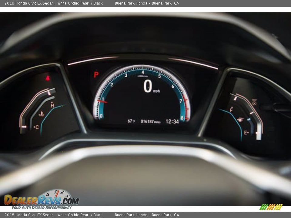 2018 Honda Civic EX Sedan White Orchid Pearl / Black Photo #31