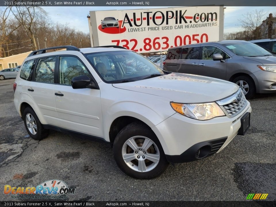 2013 Subaru Forester 2.5 X Satin White Pearl / Black Photo #1