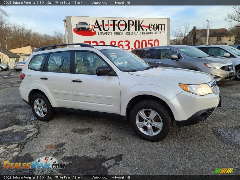 2013 Subaru Forester 2.5 X Satin White Pearl / Black Photo #2