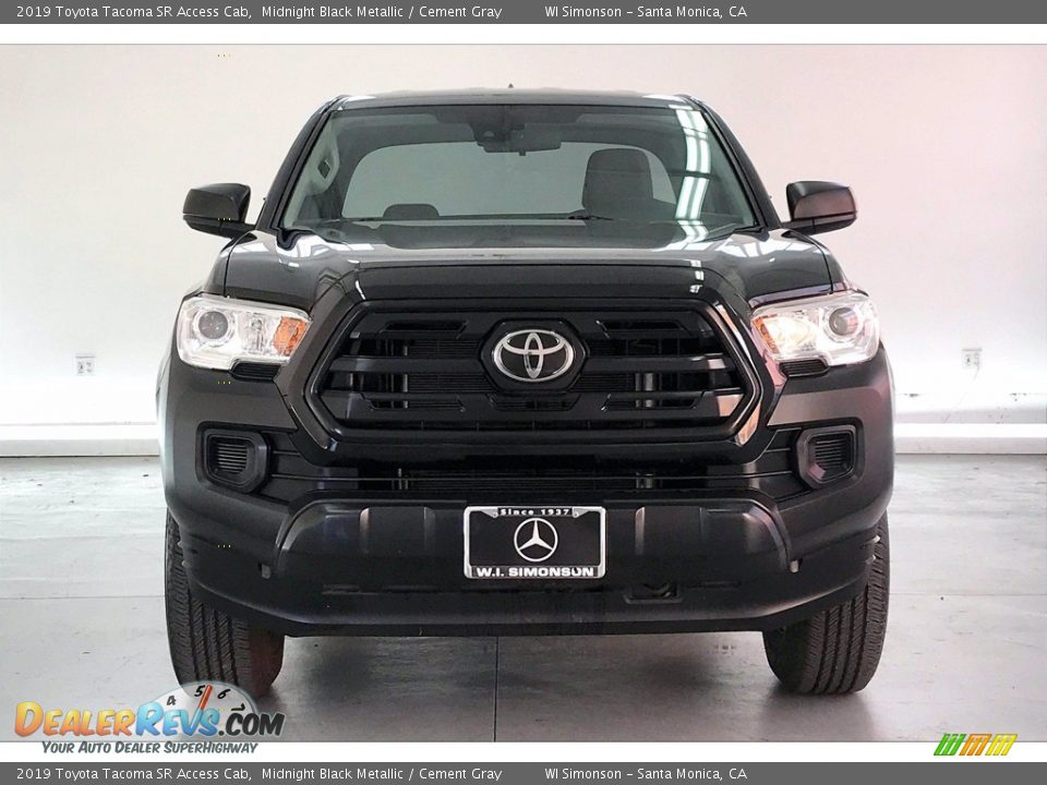 2019 Toyota Tacoma SR Access Cab Midnight Black Metallic / Cement Gray Photo #2