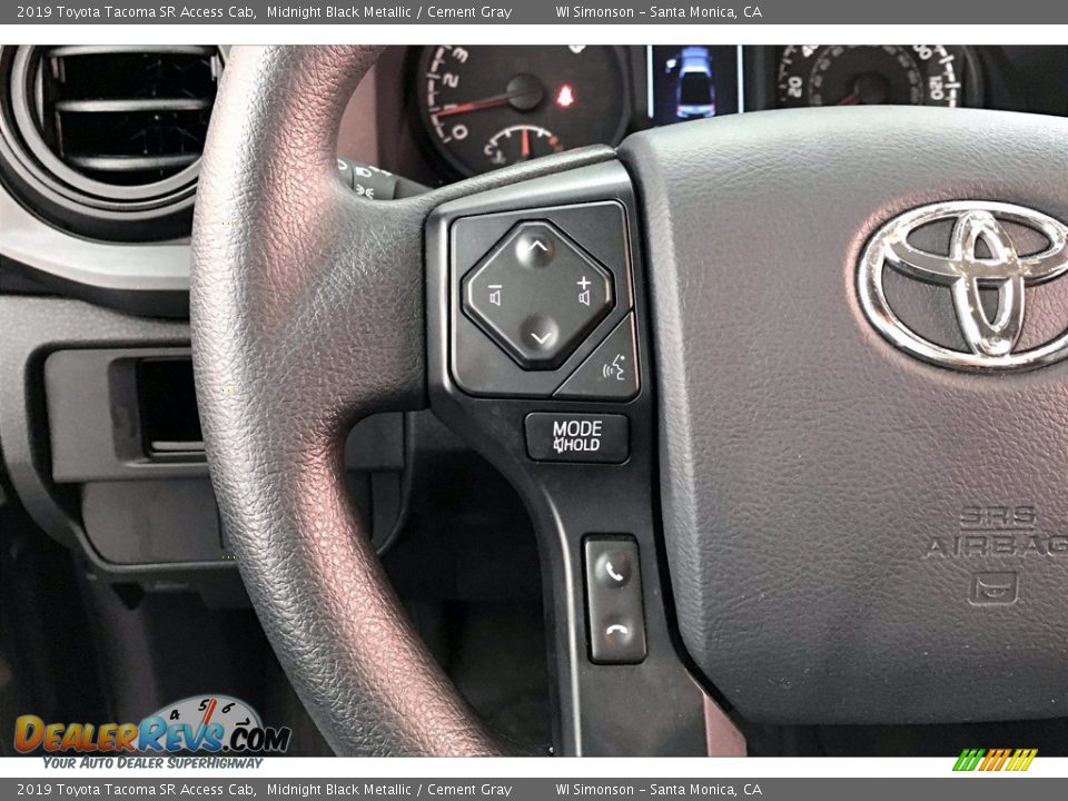 2019 Toyota Tacoma SR Access Cab Midnight Black Metallic / Cement Gray Photo #20