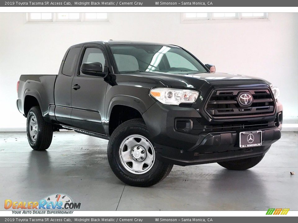 2019 Toyota Tacoma SR Access Cab Midnight Black Metallic / Cement Gray Photo #32