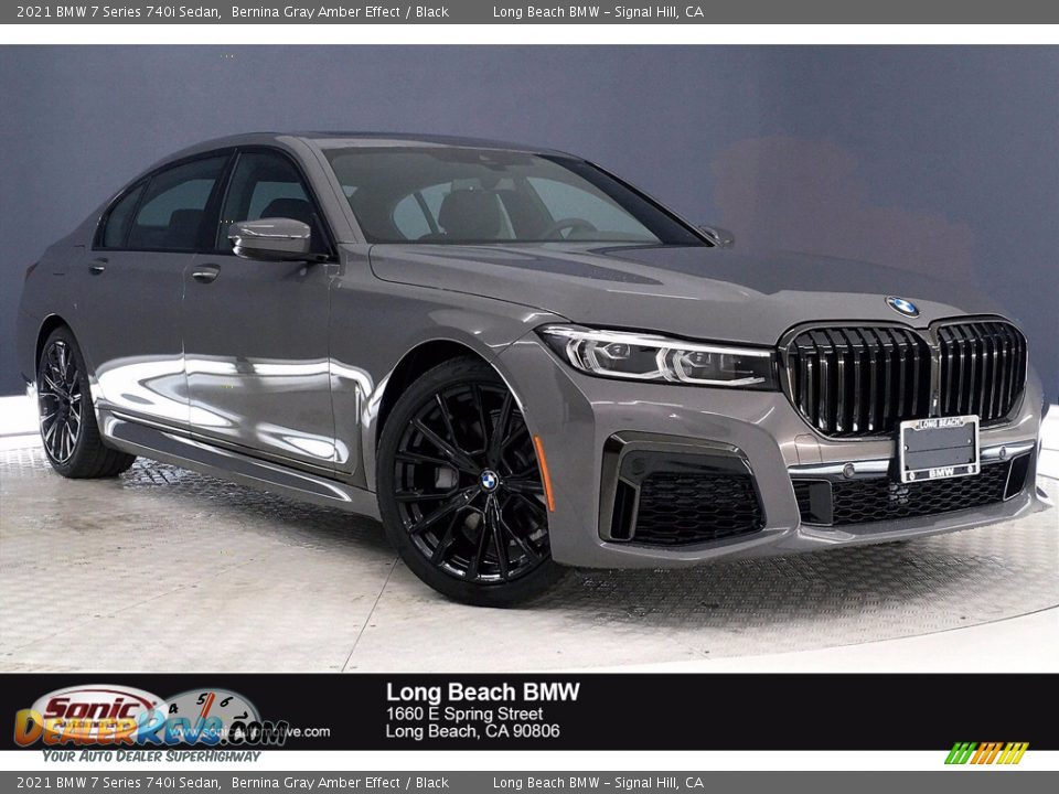 2021 BMW 7 Series 740i Sedan Bernina Gray Amber Effect / Black Photo #1