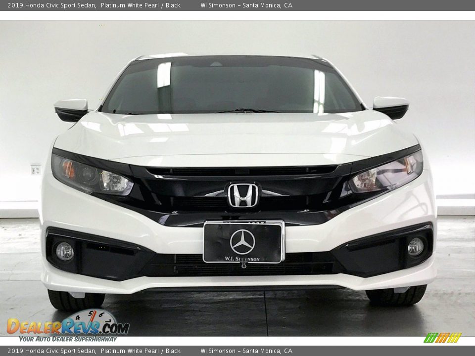2019 Honda Civic Sport Sedan Platinum White Pearl / Black Photo #2