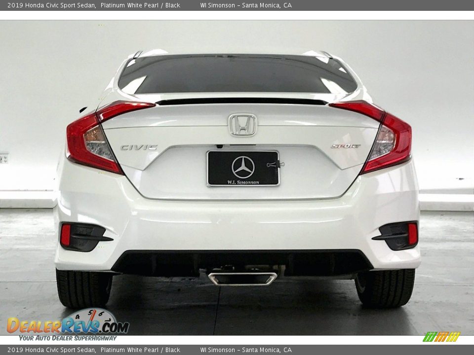 2019 Honda Civic Sport Sedan Platinum White Pearl / Black Photo #3
