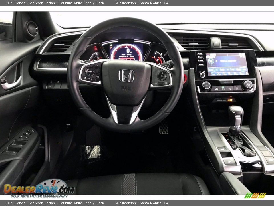2019 Honda Civic Sport Sedan Platinum White Pearl / Black Photo #4