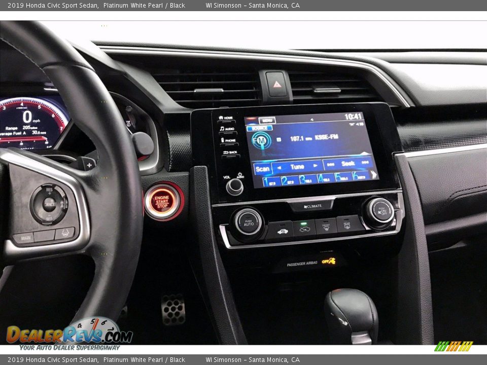 2019 Honda Civic Sport Sedan Platinum White Pearl / Black Photo #5