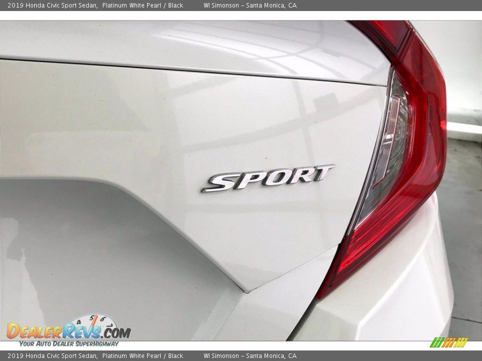 2019 Honda Civic Sport Sedan Platinum White Pearl / Black Photo #7