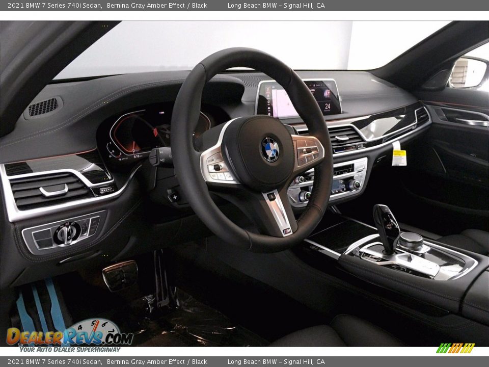 2021 BMW 7 Series 740i Sedan Bernina Gray Amber Effect / Black Photo #7