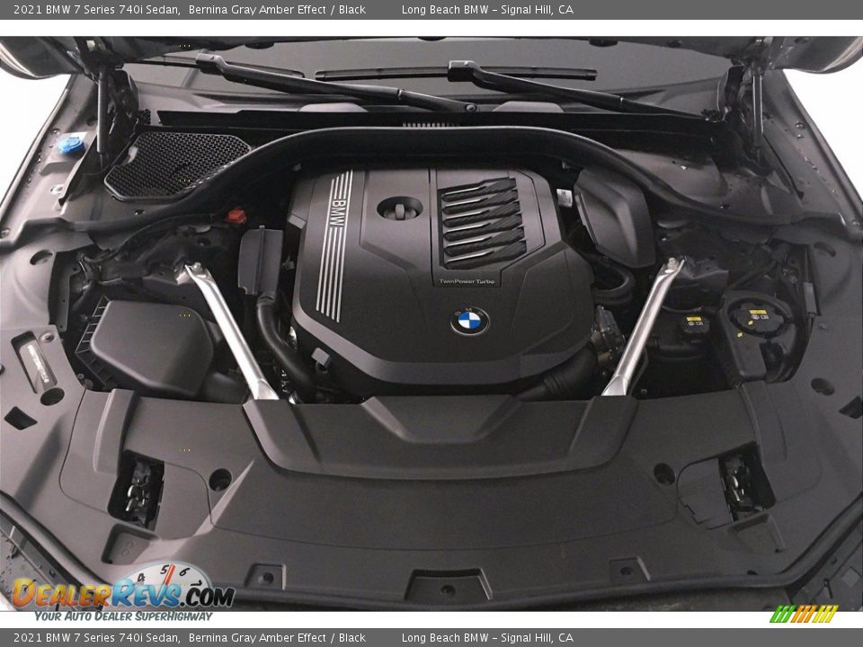 2021 BMW 7 Series 740i Sedan Bernina Gray Amber Effect / Black Photo #10