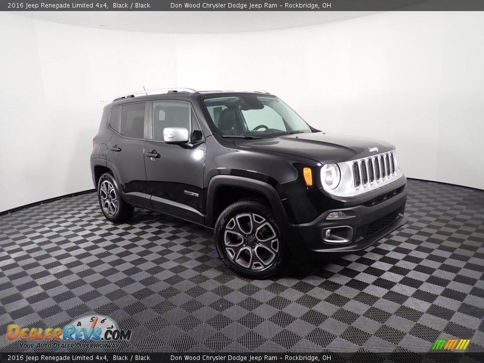 2016 Jeep Renegade Limited 4x4 Black / Black Photo #3