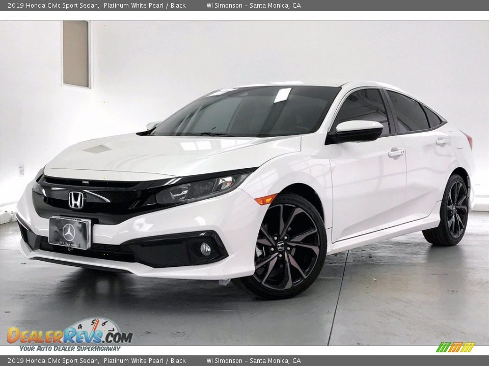 2019 Honda Civic Sport Sedan Platinum White Pearl / Black Photo #12