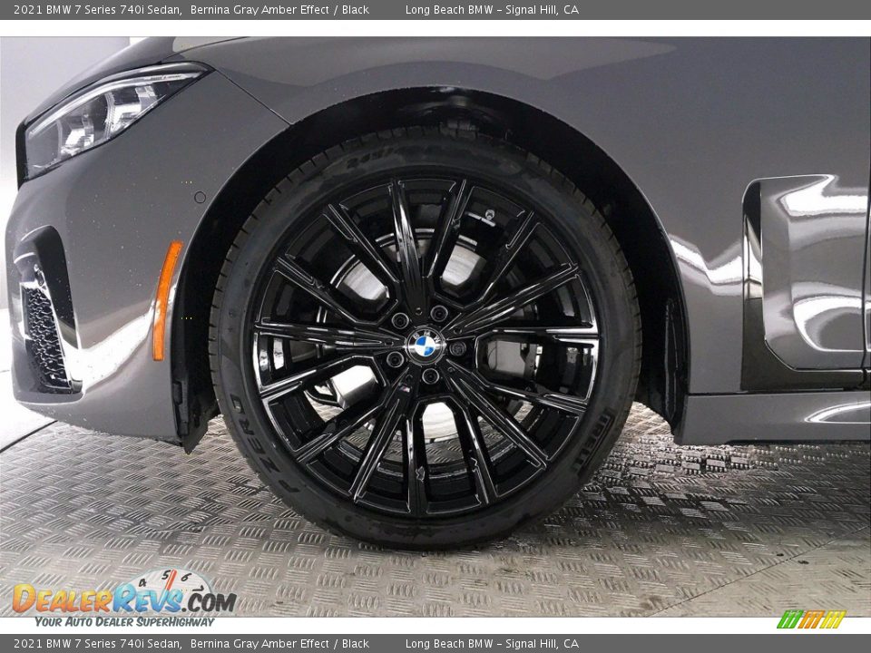2021 BMW 7 Series 740i Sedan Bernina Gray Amber Effect / Black Photo #12