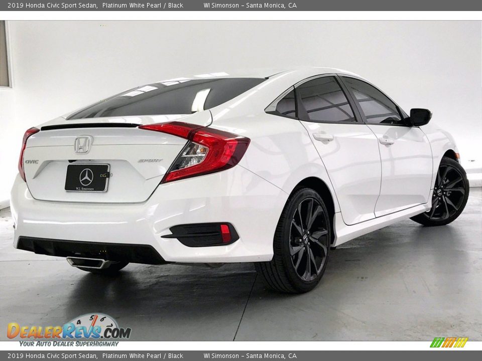 2019 Honda Civic Sport Sedan Platinum White Pearl / Black Photo #13