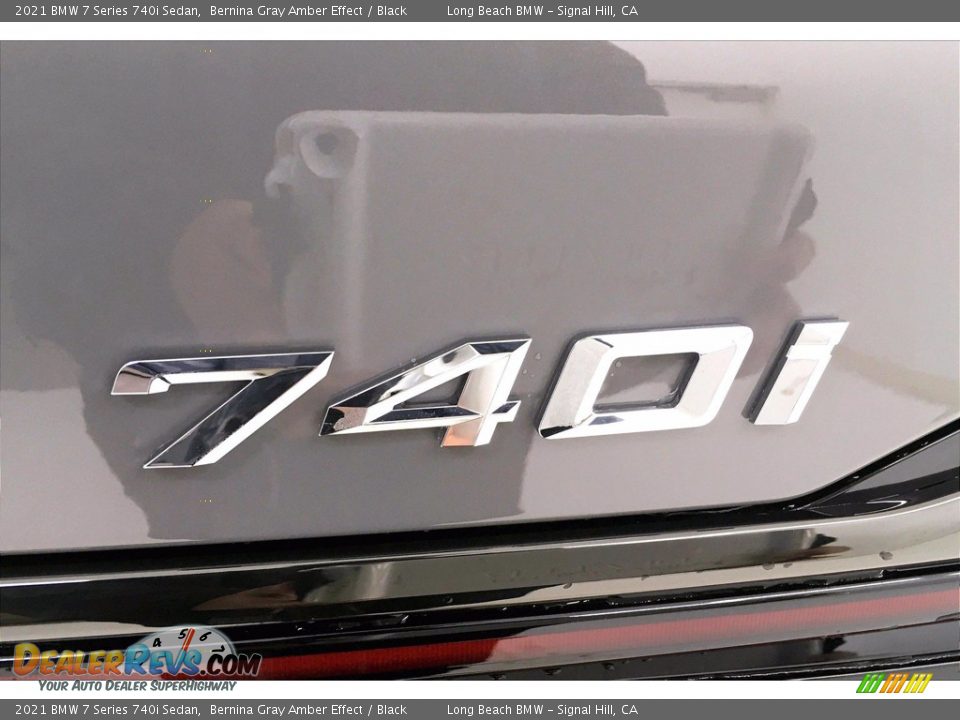 2021 BMW 7 Series 740i Sedan Bernina Gray Amber Effect / Black Photo #16