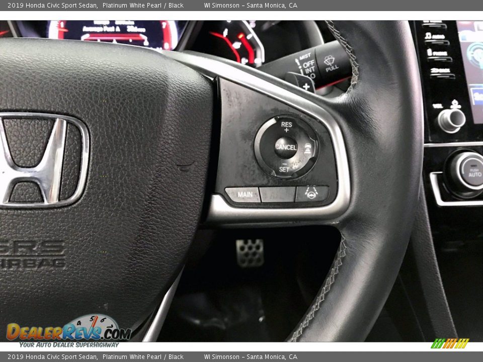 2019 Honda Civic Sport Sedan Platinum White Pearl / Black Photo #22