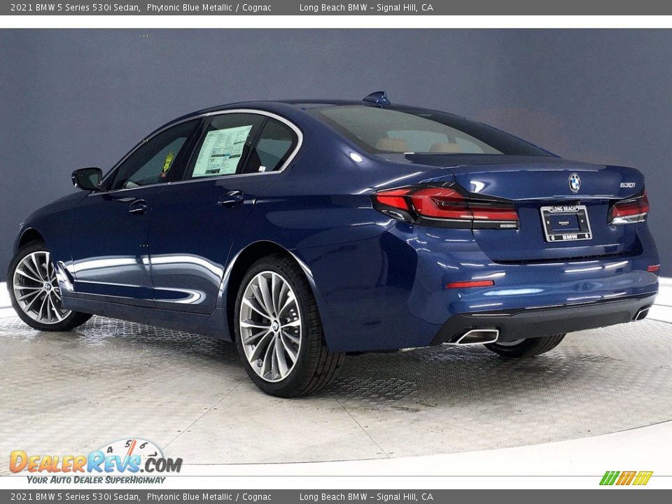 2021 BMW 5 Series 530i Sedan Phytonic Blue Metallic / Cognac Photo #3