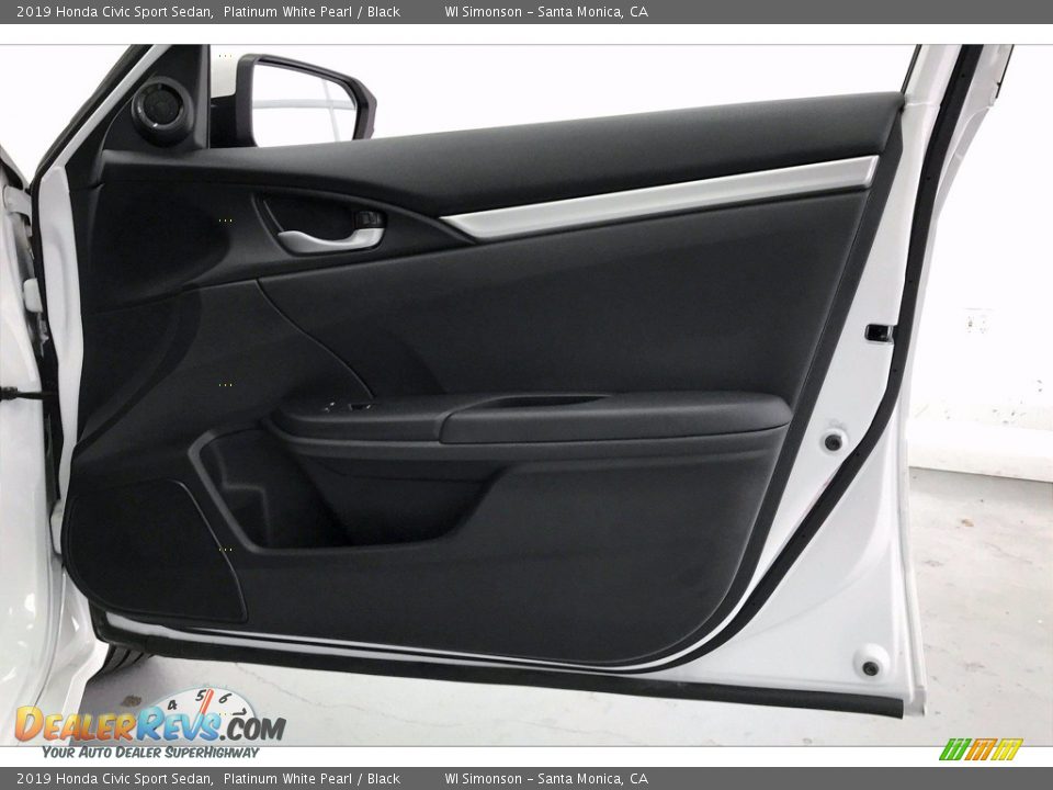 2019 Honda Civic Sport Sedan Platinum White Pearl / Black Photo #26