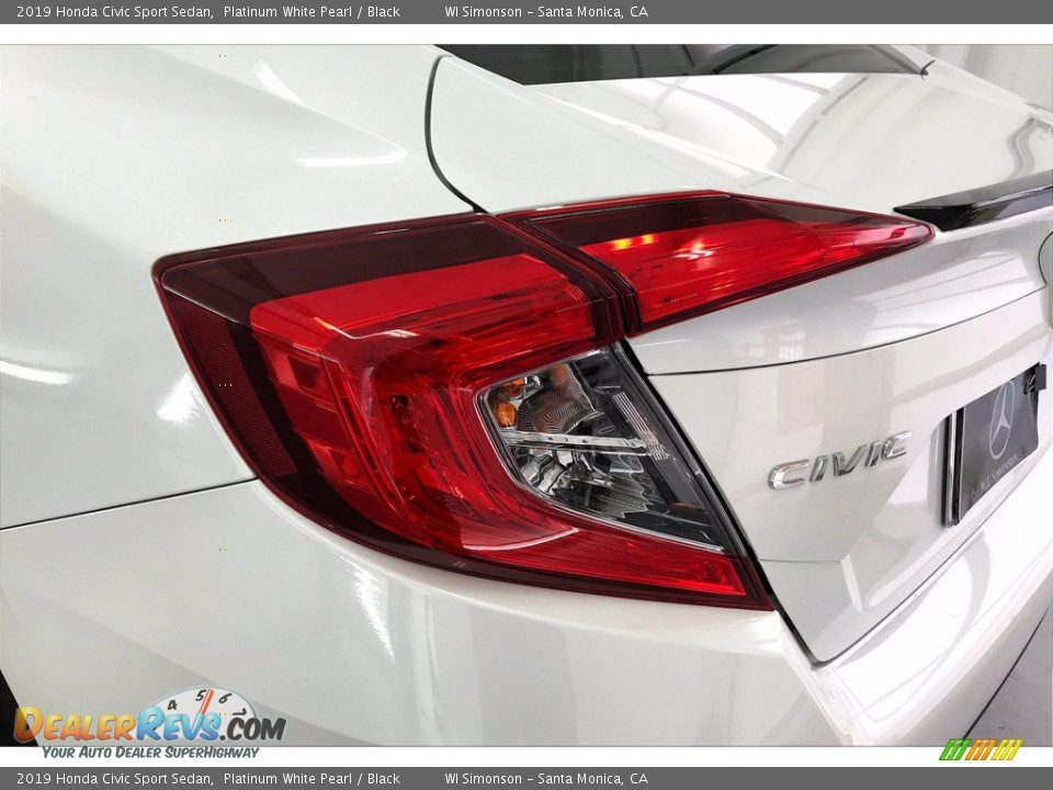 2019 Honda Civic Sport Sedan Platinum White Pearl / Black Photo #28