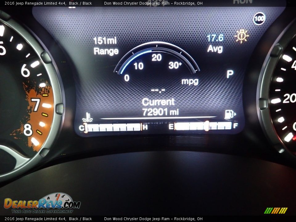 2016 Jeep Renegade Limited 4x4 Black / Black Photo #23