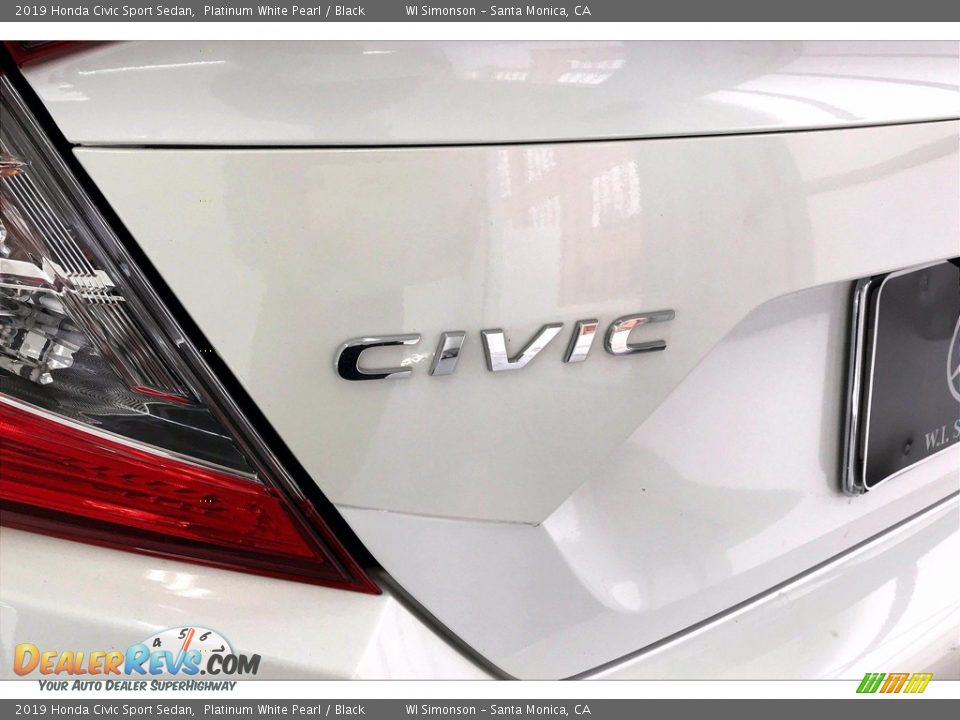 2019 Honda Civic Sport Sedan Platinum White Pearl / Black Photo #30