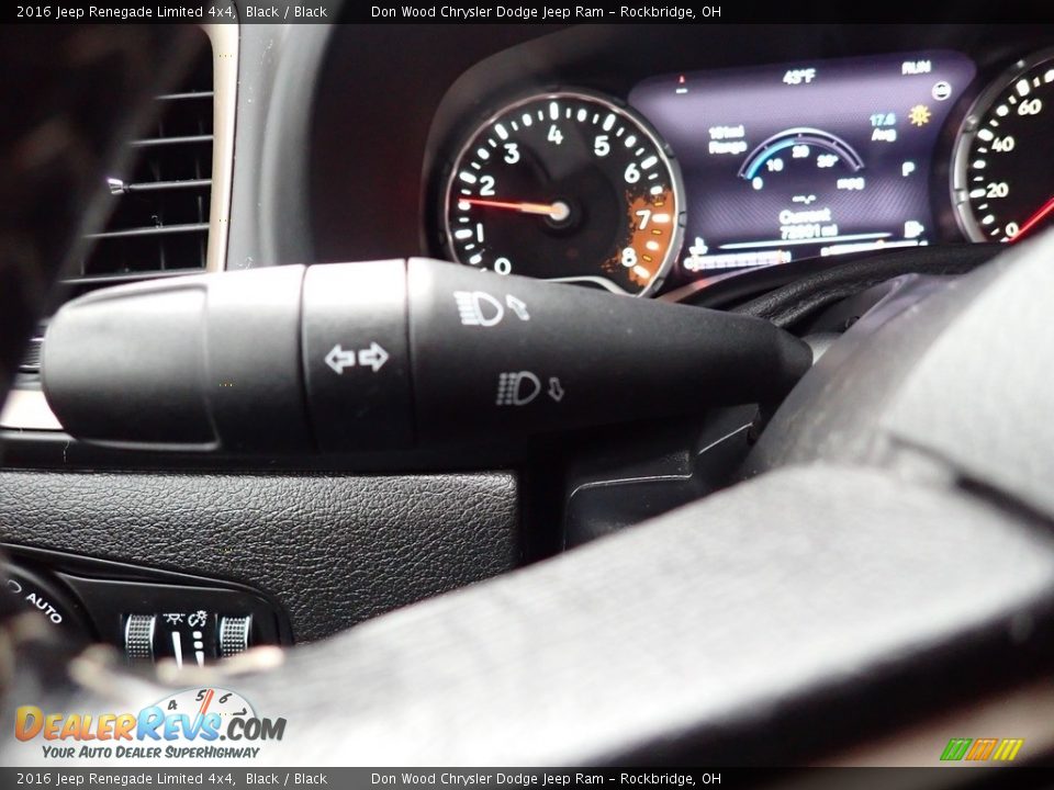 2016 Jeep Renegade Limited 4x4 Black / Black Photo #24