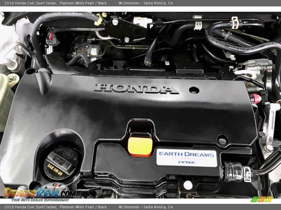 2019 Honda Civic Sport Sedan Platinum White Pearl / Black Photo #31